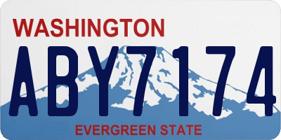 WA license plate ABY7174