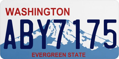 WA license plate ABY7175