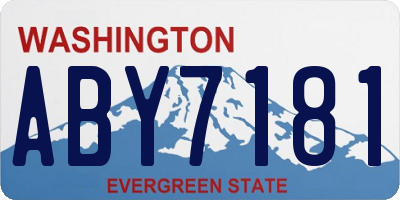 WA license plate ABY7181