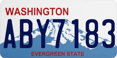 WA license plate ABY7183