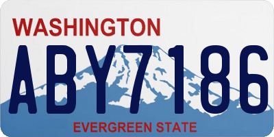 WA license plate ABY7186