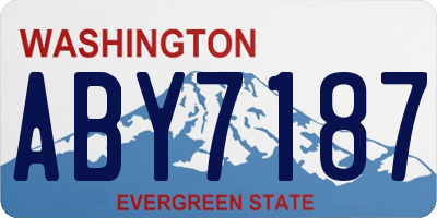 WA license plate ABY7187