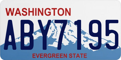 WA license plate ABY7195