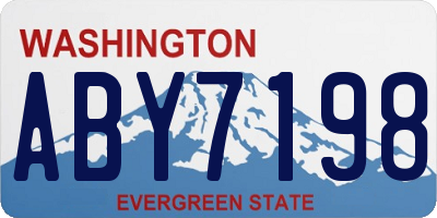 WA license plate ABY7198