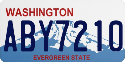 WA license plate ABY7210