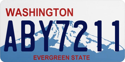 WA license plate ABY7211