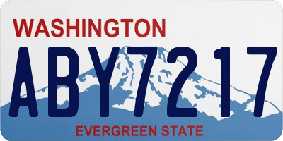 WA license plate ABY7217