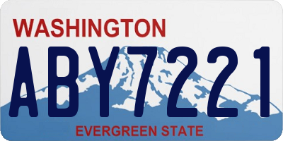 WA license plate ABY7221