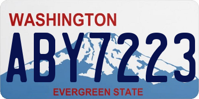 WA license plate ABY7223