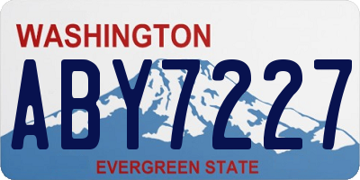 WA license plate ABY7227