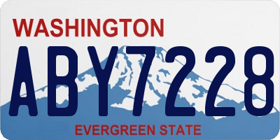 WA license plate ABY7228