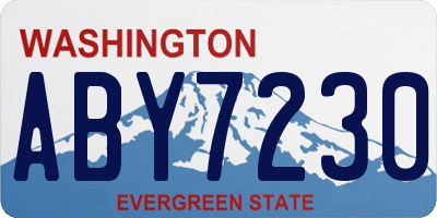 WA license plate ABY7230