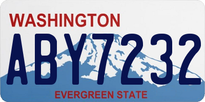 WA license plate ABY7232