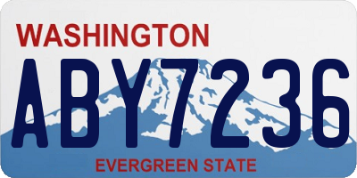 WA license plate ABY7236