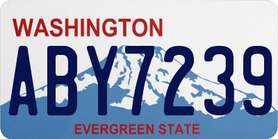 WA license plate ABY7239