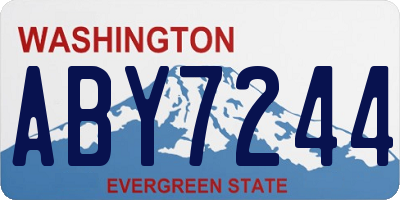WA license plate ABY7244
