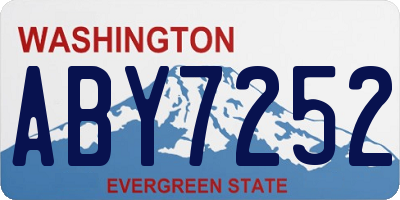 WA license plate ABY7252