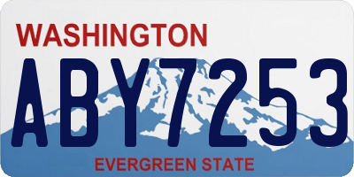 WA license plate ABY7253