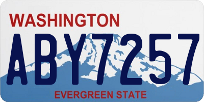 WA license plate ABY7257