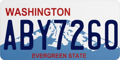 WA license plate ABY7260