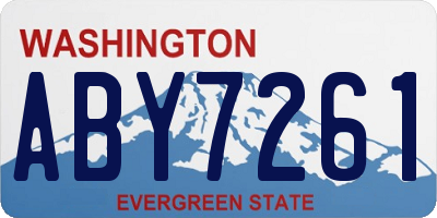 WA license plate ABY7261