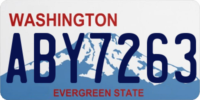 WA license plate ABY7263