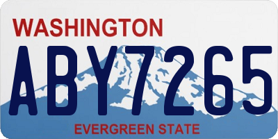 WA license plate ABY7265