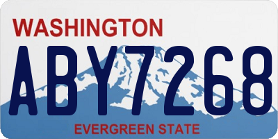 WA license plate ABY7268