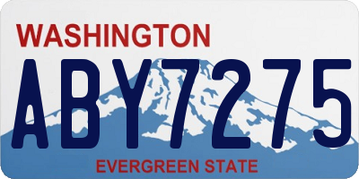 WA license plate ABY7275