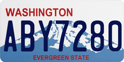WA license plate ABY7280