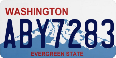 WA license plate ABY7283