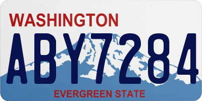 WA license plate ABY7284