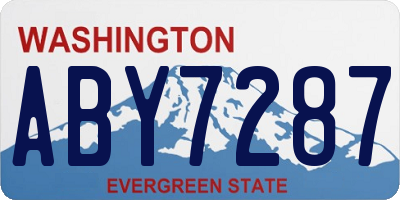 WA license plate ABY7287