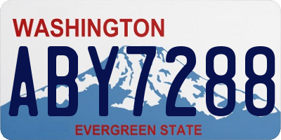 WA license plate ABY7288