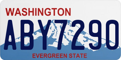 WA license plate ABY7290