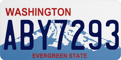 WA license plate ABY7293