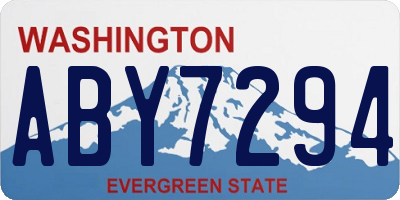 WA license plate ABY7294