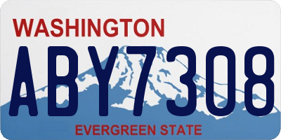 WA license plate ABY7308