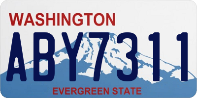 WA license plate ABY7311