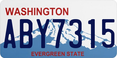 WA license plate ABY7315