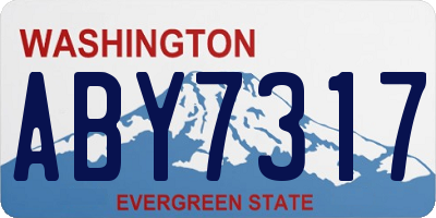 WA license plate ABY7317