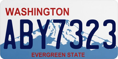 WA license plate ABY7323