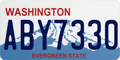 WA license plate ABY7330