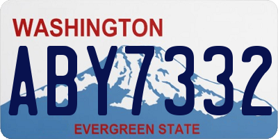 WA license plate ABY7332