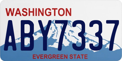 WA license plate ABY7337