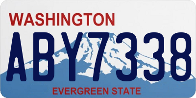 WA license plate ABY7338