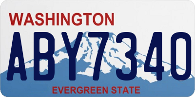 WA license plate ABY7340