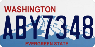 WA license plate ABY7348