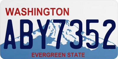 WA license plate ABY7352