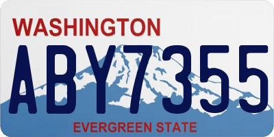 WA license plate ABY7355
